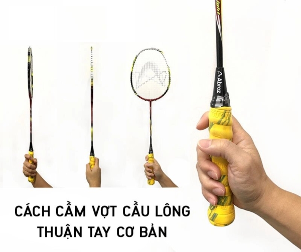 Cách cầm vợt thuận tay (Forehand Grip)