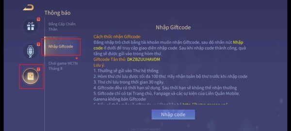 Cách nhập code trong liên quân mới nhất 05/2024 trên điện thoại và máy tính