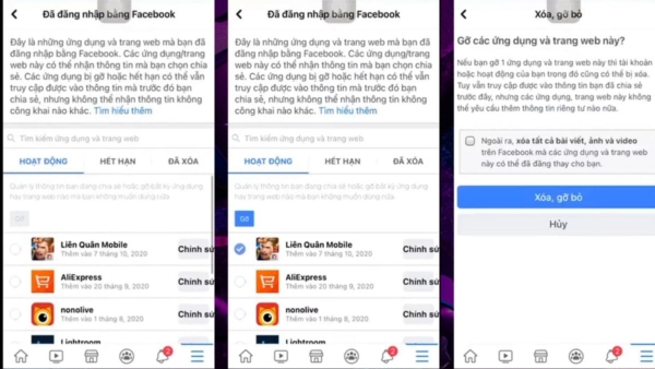 Cách xoá tài khoản liên quân liên kết với Facebook trên ứng dụng
