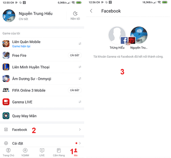 Xác nhận kết nối trên Facebook