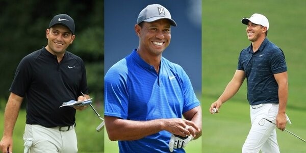 Brooks Koepka, Tiger Woods, Francesco Molinari