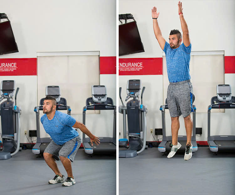 Bài tập plyometric jump squats